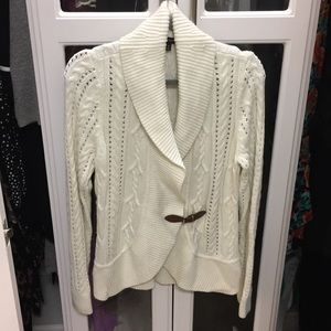 Talbots Cable Shawl Neck Sweater